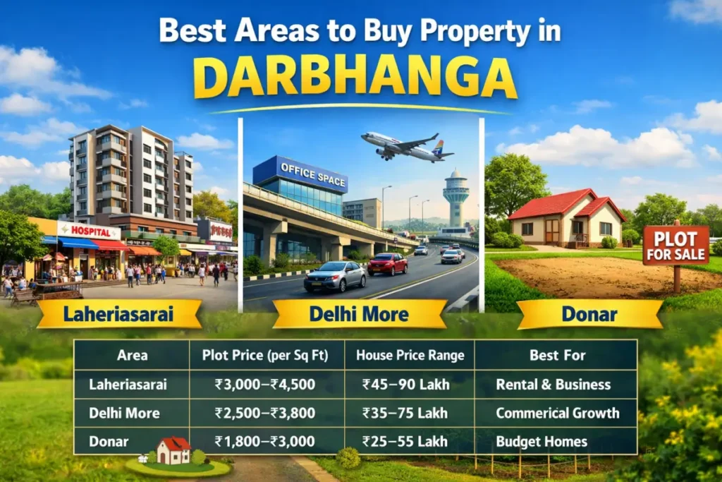 Best Areas to Buy Property in Darbhanga (Laheriasarai, Delhi More, Donar)